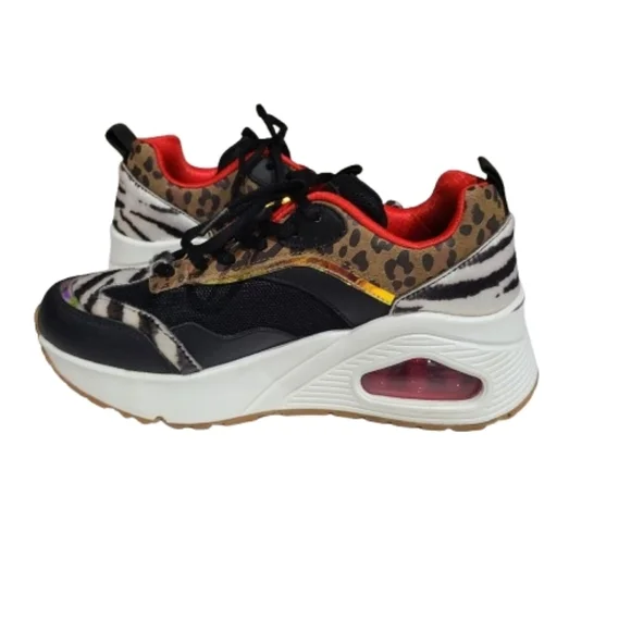 Skechers Street Uno Hi “The Hunt” Leopard Print Leather Sneakers 8.5 - Picture 8 of 16